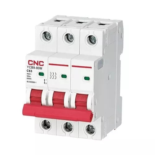 Automatinis jungiklis, 3P, 63A, C klasės, 6kA