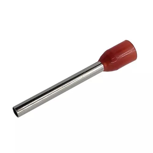 Presuojamas izoliuotas antgalis 2.5mm2/14AWG laidui, varis, raudonas, 100vnt.