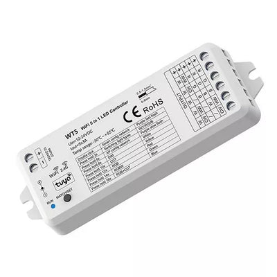 W5 nuolatinės įtampos valdiklis 5 kanalų, RGB/RGBW/RGB+CCT