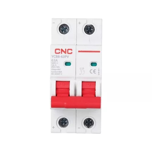 DC automatinis jungiklis, 2P, 63A, 500VDC, 6kA